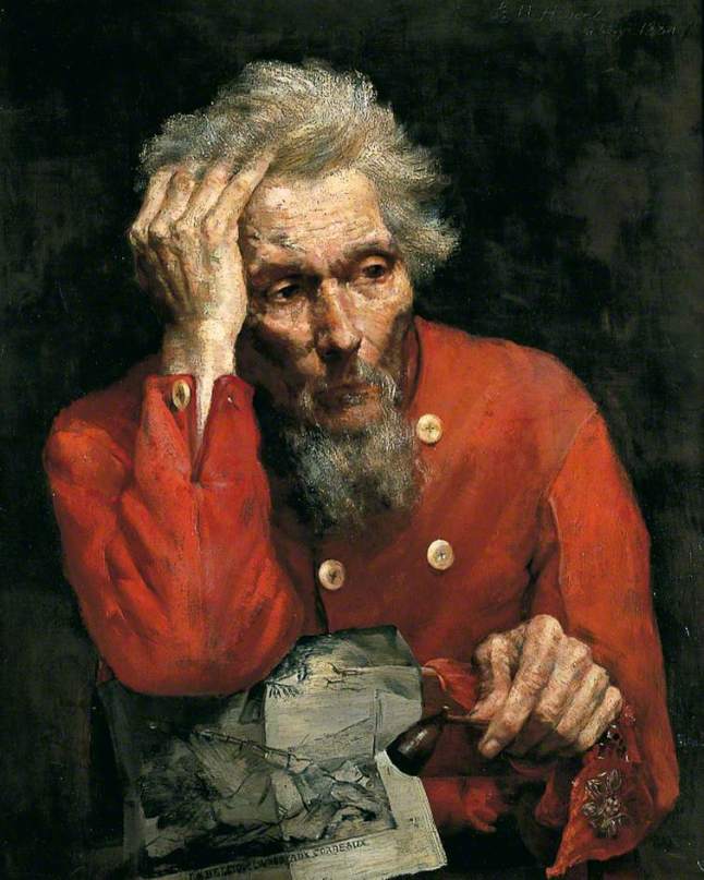 Edward Atkinson Hornel - Portrait of an Old Man in a Scarlet Tunic 1881